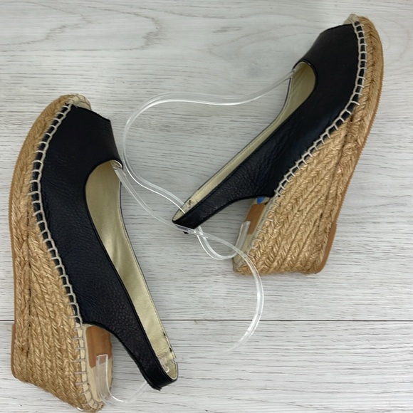 NWOT Fabiolas Espadrilles Black Leather Upper - Picture 6 of 11
